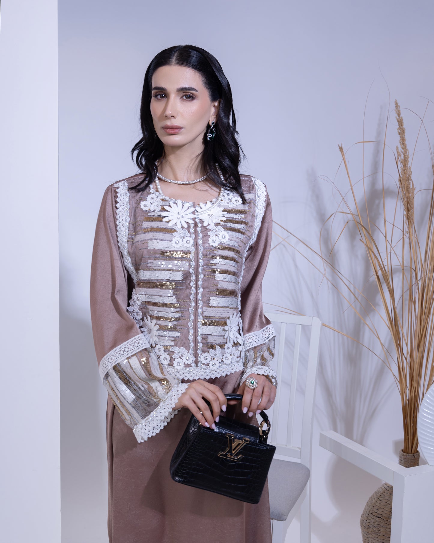 Blush Luxe Hareer Jilabiya