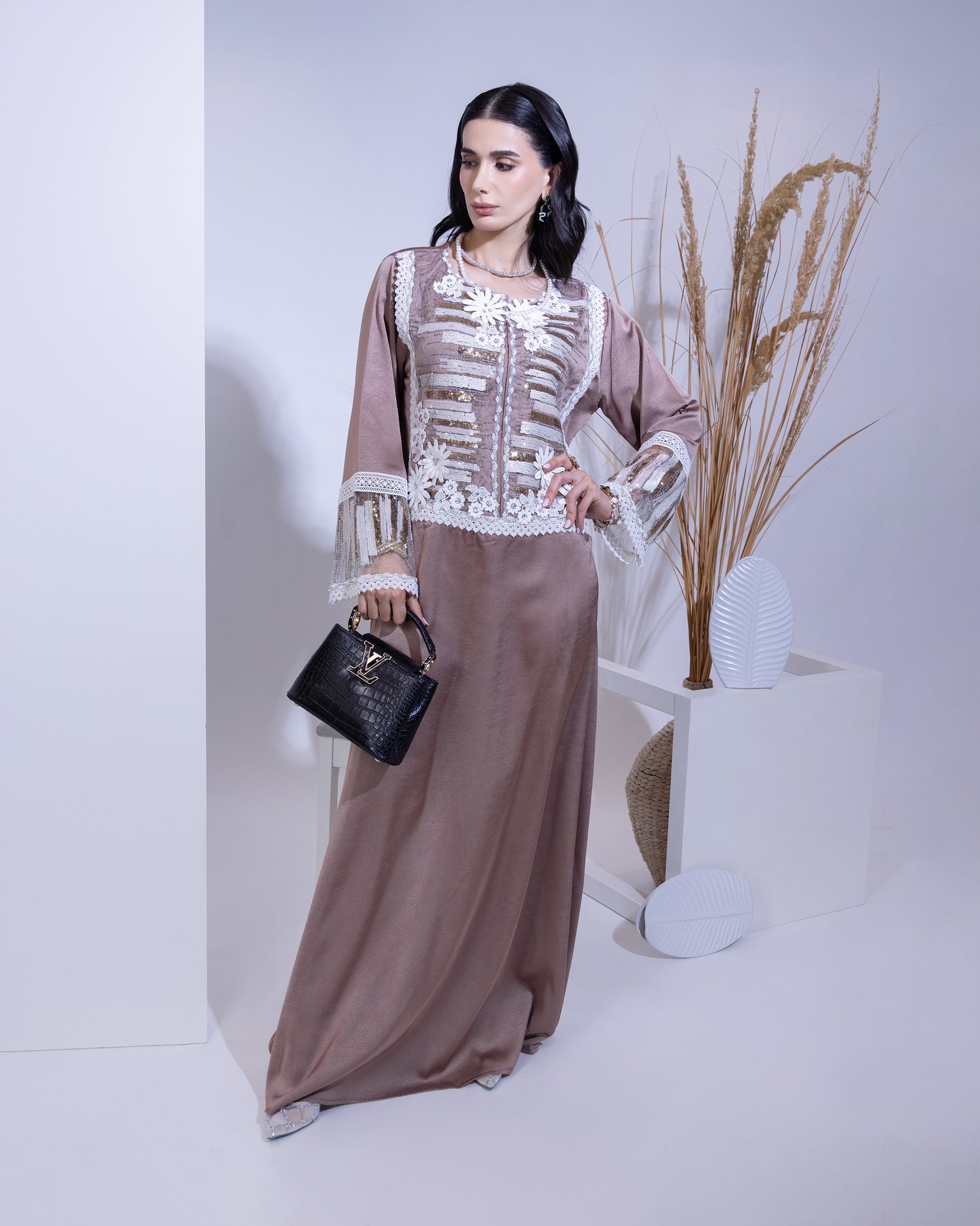 Blush Luxe Hareer Jilabiya