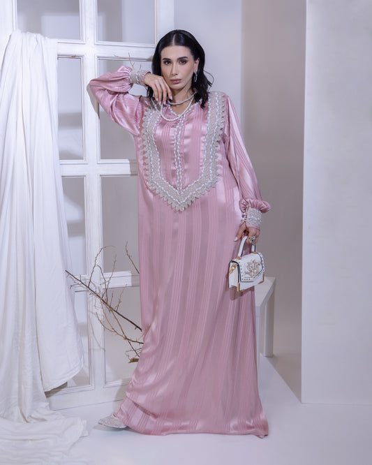 Blushed Radiance Jacquard Jilabiya