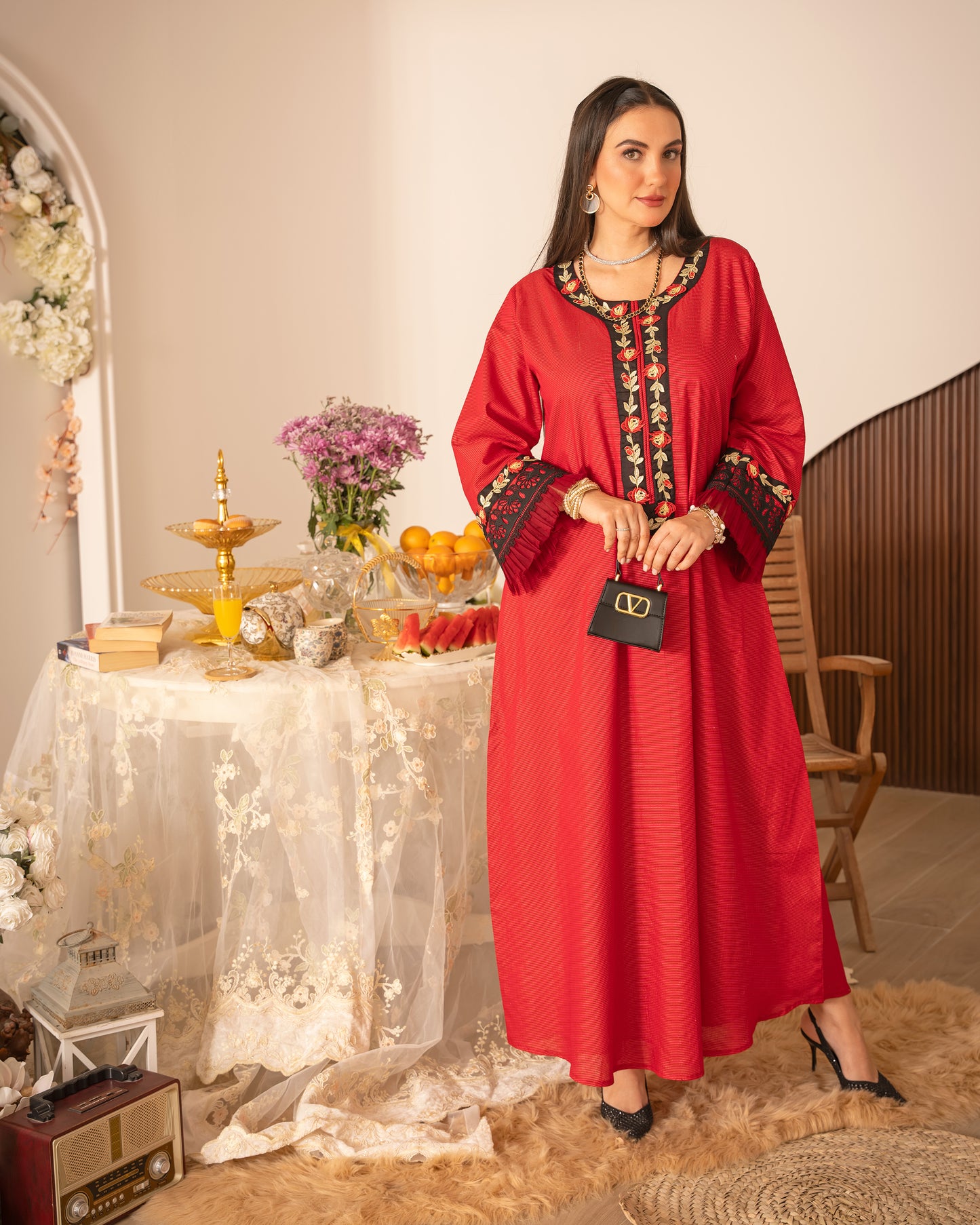 Rosé Elegance Cotton Jalabiya