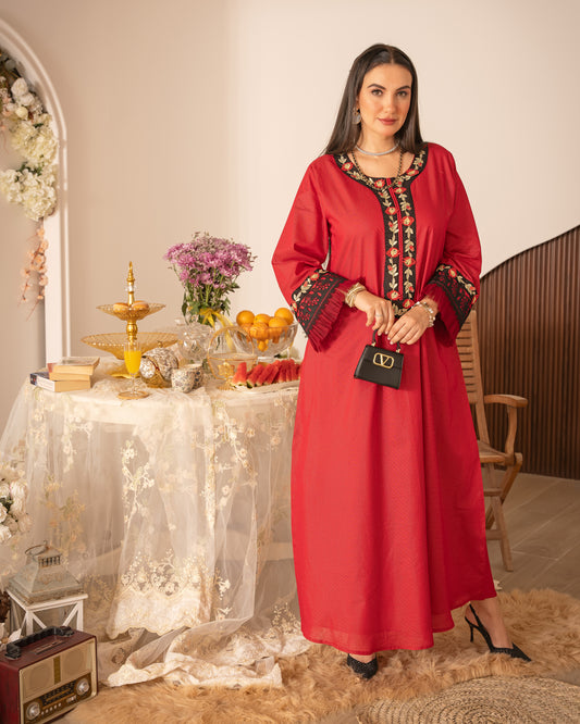 Rosé Elegance Cotton Jalabiya
